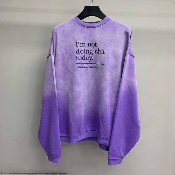 Vetements Purple Embroidered Sweatshirt - Picture 1 of 9